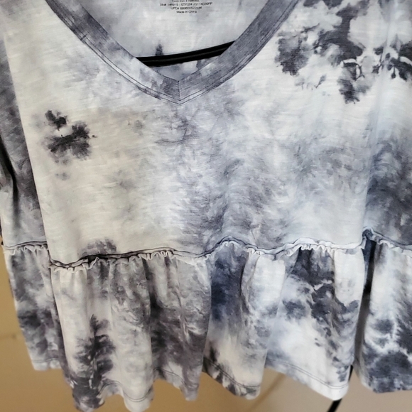 So Tye Dyed Baby Doll Short Sleeve Sz L Top - Picture 3 of 6